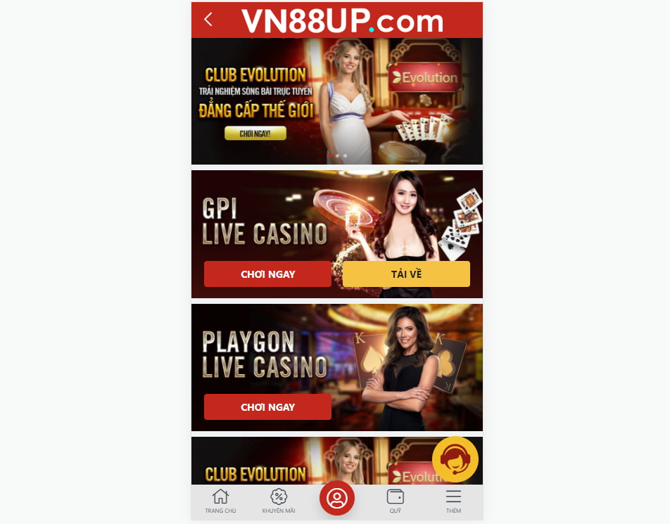 Casino trực tuyến tại VN88bet với nhiều tựa game đình đám
