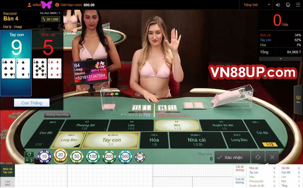 Lựa chọn bất kì sòng Luve Casino trực tuyến VN88